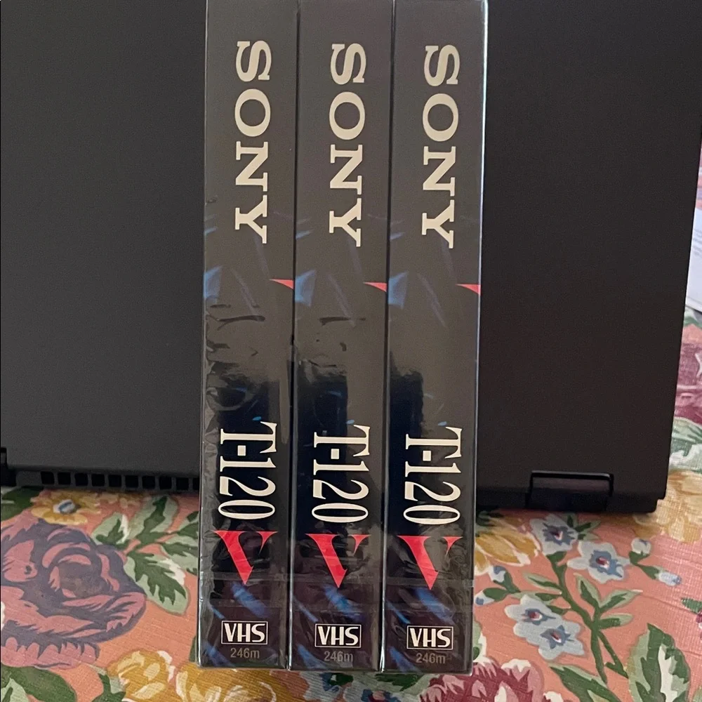 Sony T-120 blank VHS 3 Tapes Pack